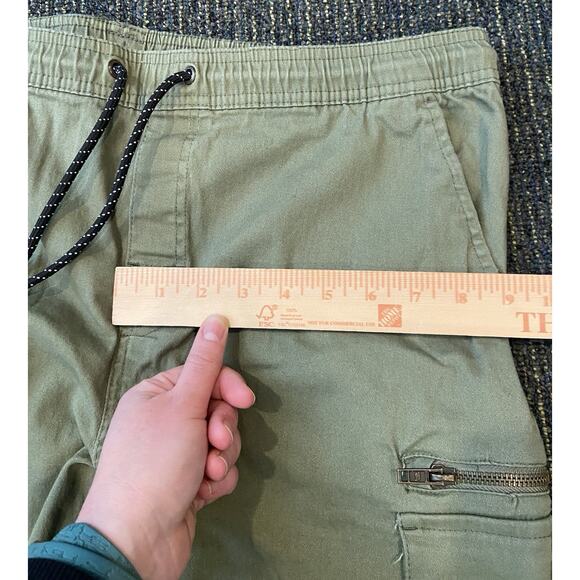 Tony Hawk Pants Mens XL green Drawstring Cargo Stretch Cuff Waist Jogger - Picture 3 of 8